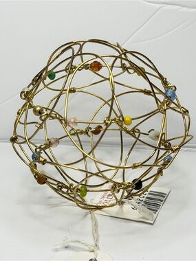 Brass Wire Mandala Meditation Tool 3D Toy Flexi Sphere Magic Loops